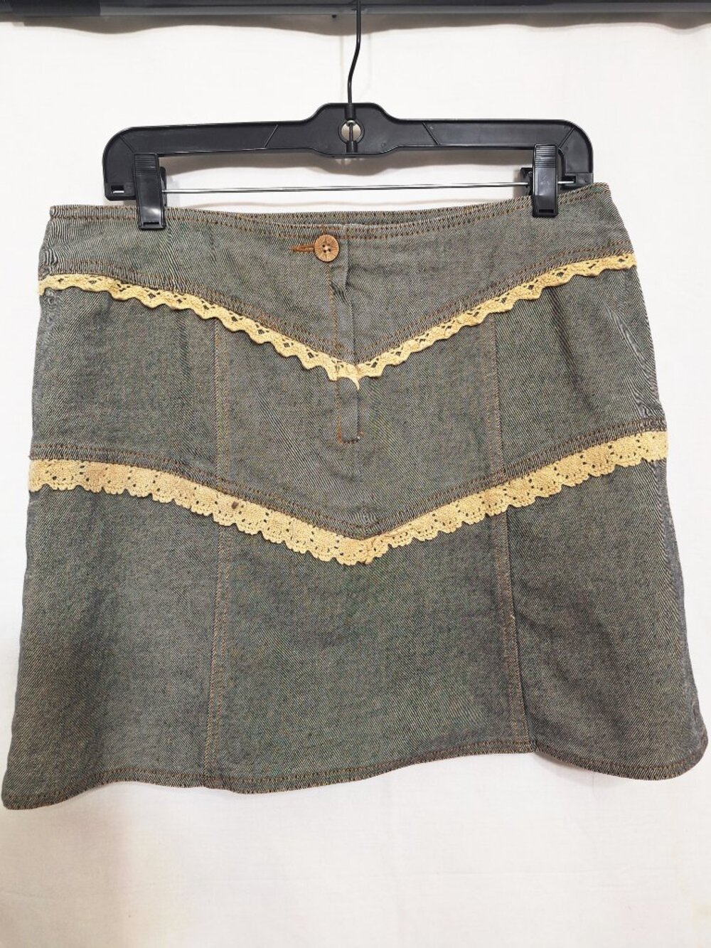 Nanette Lepore Denim Mini Skirt 4 Lace
